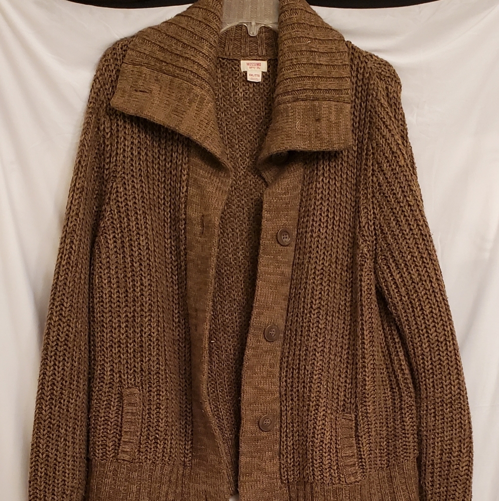 Womens Boxy Boho Style Brown Knitted Sweater Mossimo Supply Co.